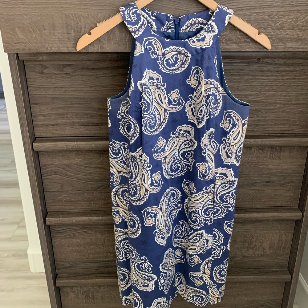 LOFT paisley print sheath dress, sz. 0P